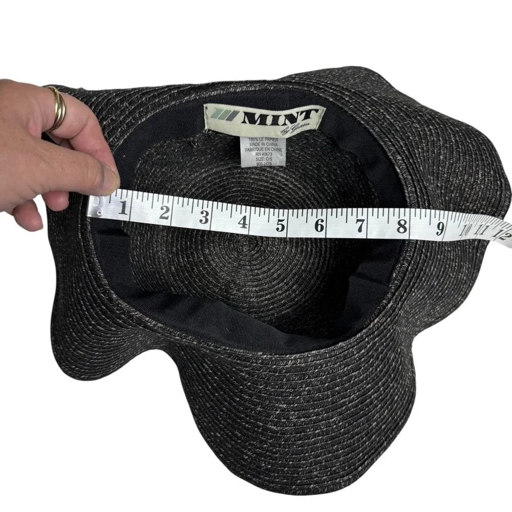 Goorin Bros Mint Packable Paper Straw Rafia Hat Floppy Brown 4